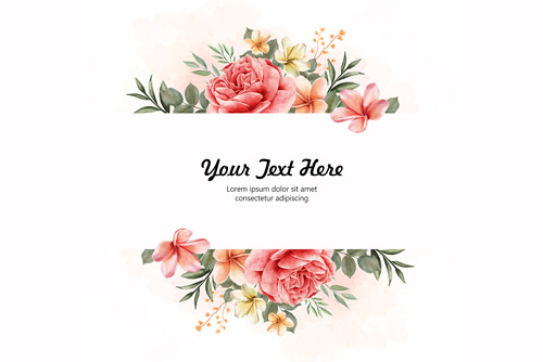 دانلود وکتور لایه باز EPS حاشیه گل و کادر برای نوشتن کد 9